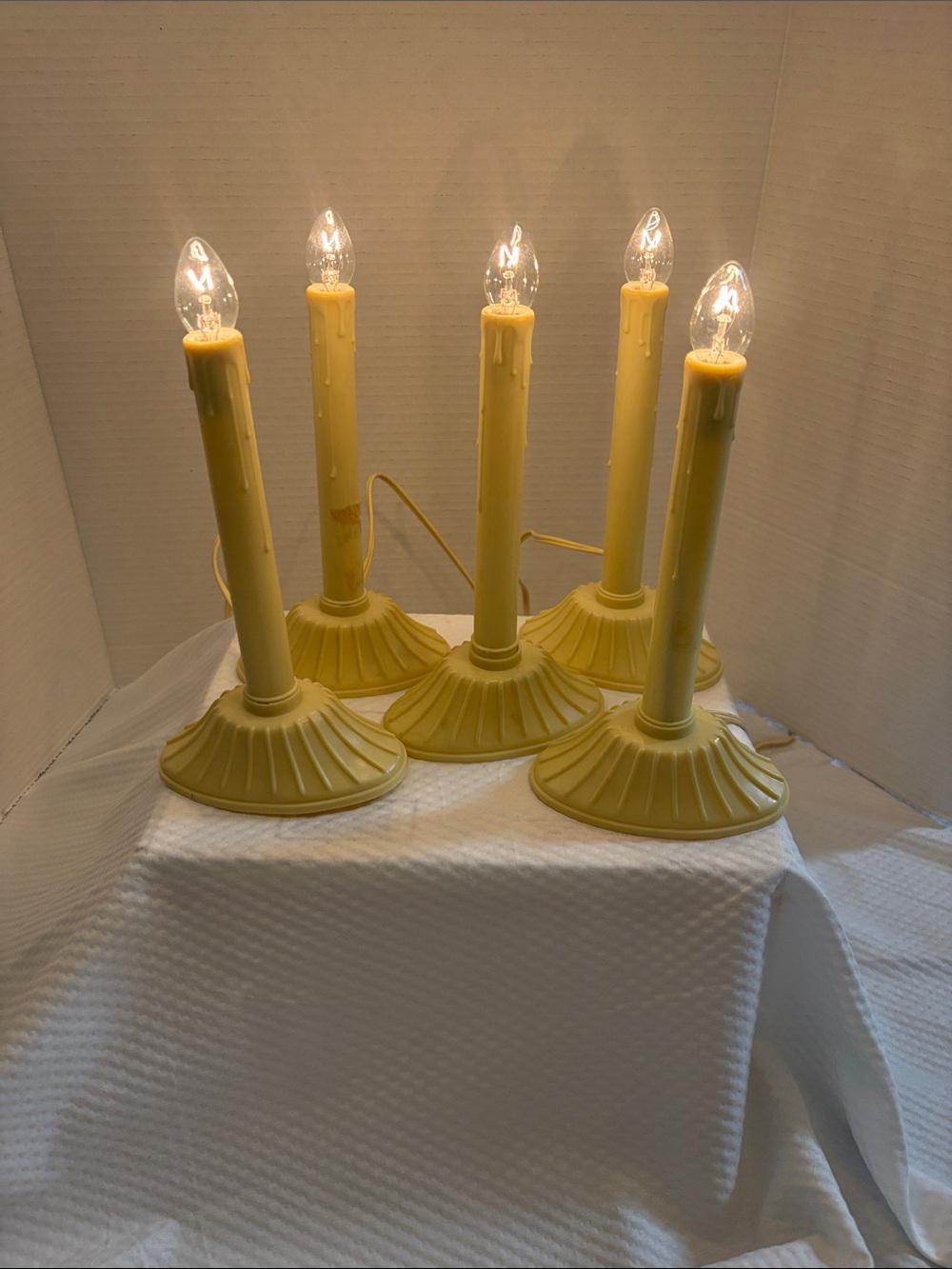 Vintage Electric Window Christmas Candles - Set of 5 (Working!) - Picture 7 of 13